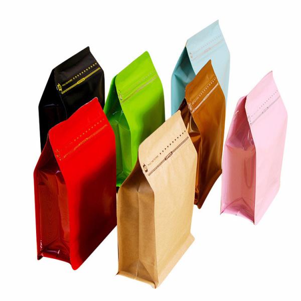 Customizable Zip/Heat Seal Colorful Printing Square Bottom Coffee Bag
