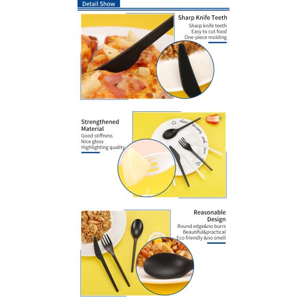 CPLA Material Eco Friendly Cutlery Set Disposable Biodegradable