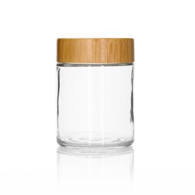 Cosmético com tampa de bambu fosca resistente a crianças 3 onças