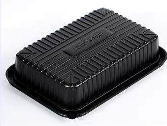 Food Grade Disposable Meat Plastic Tray 500g Blister Customizable With Lid
