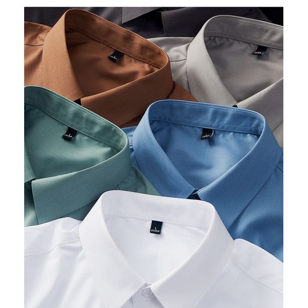 Половое мужское стройное платье рубашка с логотипом 100% Мерцеризованный синий/красный/зеленый/белый формальный