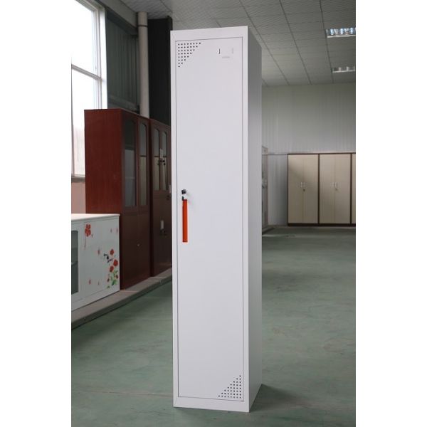 Single Door Steel Office Lockers Electrostatic Powder Coating 0.6mm Thick