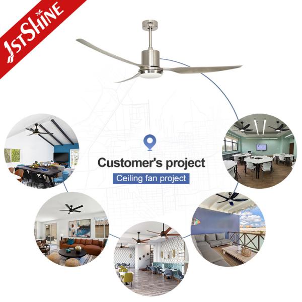 Modern Design 3 Blades 6 Speeds and Remote Control Ceiling Fan with LED Light by 1stshine