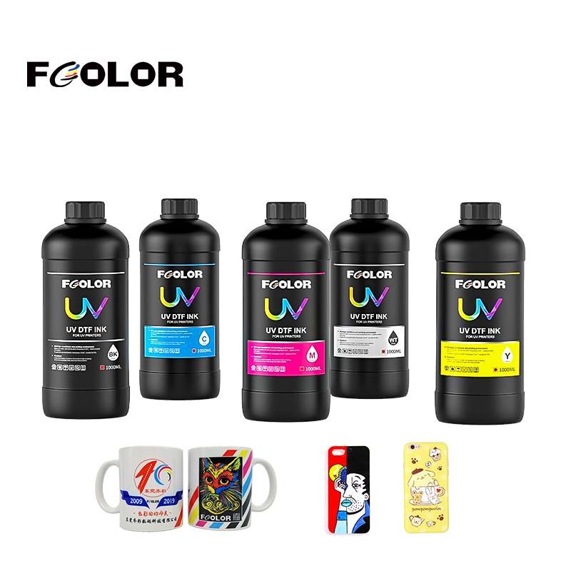 Factory Direct Price UV DTF Ink 1000ml Bottle High Quality for XP600 I3200 Printhead UV Printer Ink LED Curing