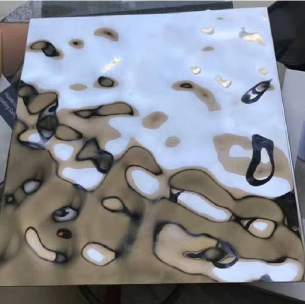 Mirror Polished 430 Grade Cold Rolled Water Ripple Stainless Steel Sheet with PVD Color