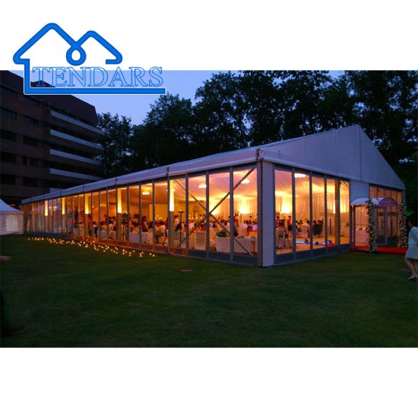 All-Weather Cocktail Party Marquee Tents Hard-Pressed Aluminum Double-Layer Roof Reception Canopy Structure
