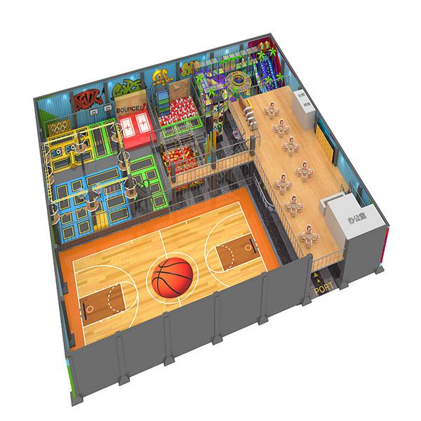 ODM Indoor Commercial Trampoline Equipment , 1m Adult Indoor Trampoline Park