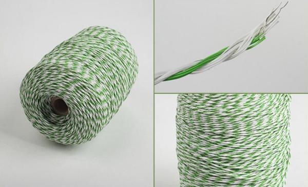China Manufacturer electric fence PE fence poly rope for farm fence for cattle/equine/sheep QL725