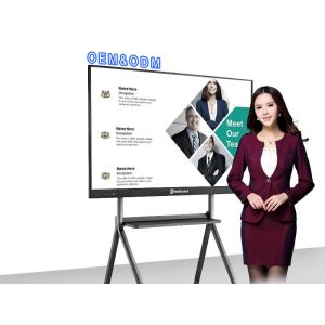 Qtenboard 65 Interactive Flat Panel with 4K Screen 40-50 Touch Points and Android 14 System Smart Board