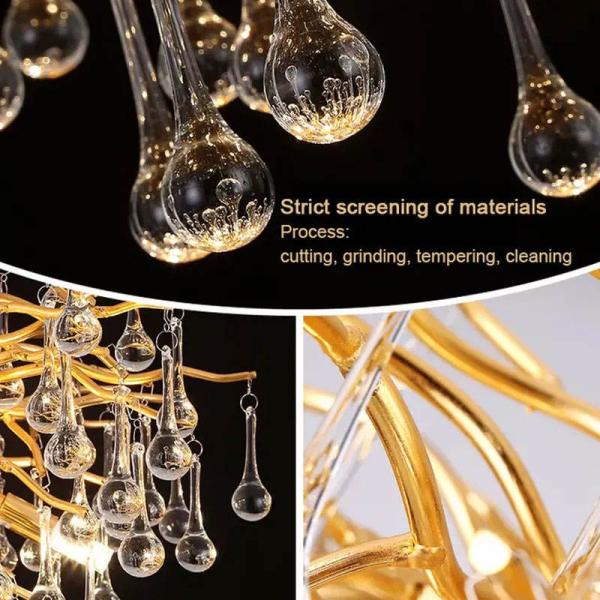 Crystal LED Pendant Chandelier Lights For Villa Restaurant Dining Table Hotel