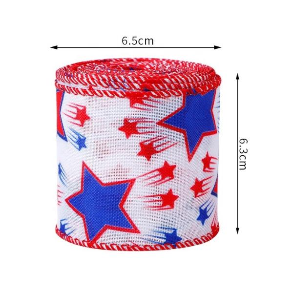 Lentes de bordo com fio de rosto único para coroa Decoração sustentável do Dia da Independência Americana