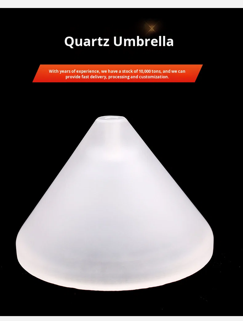 Laboratory High temperature Frosted Quartz Cones Customized for Semiconductors
