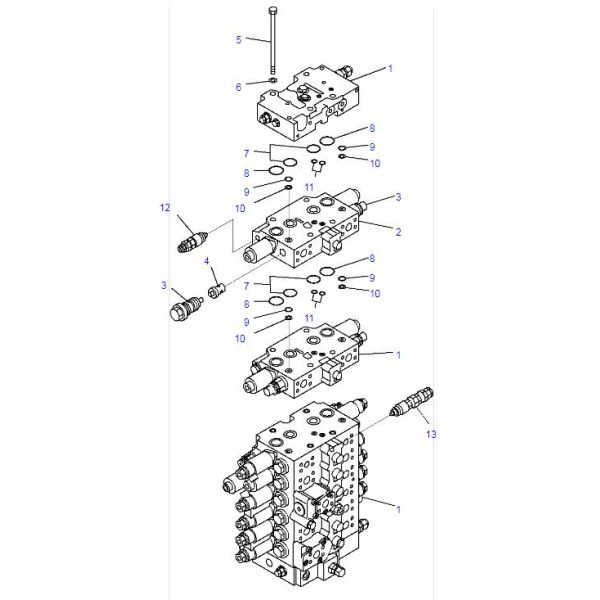 709-70-74302 Safety Relief Valve For Komatsu Main Control Valve Parts
