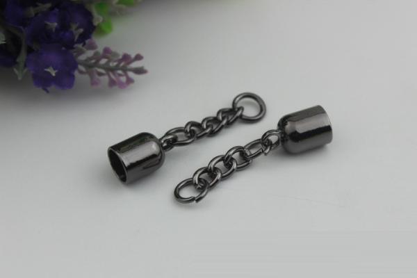 Customized Metal 9MM Mini Zinc Alloy Gold & Gunmetal Color Tassel Caps in Gold for bag