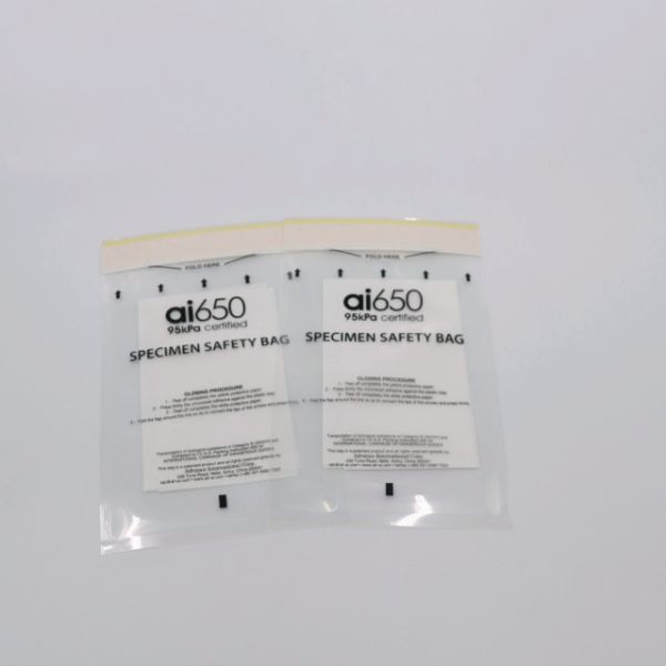 医療研究所 PE プラスチック 95kPa バイオハザード バッグ自己接着