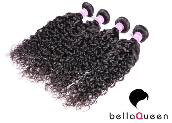 Cabelo liso do Virgin da categoria 7A da onda de água, tramas pretas naturais do cabelo humano