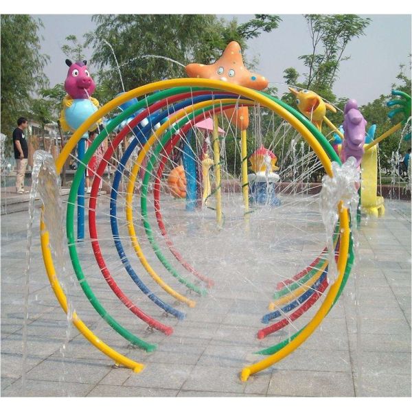 Water Park Water Splash Pad Outdoor Water Playground Amusement Equipment Rainbow Water Spray Loops