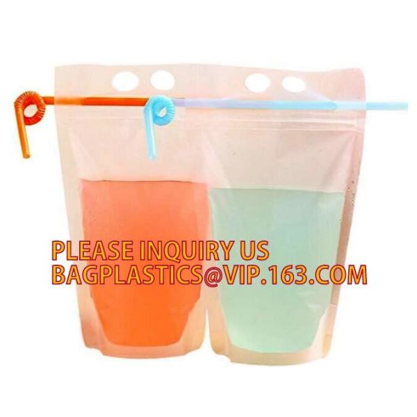 Custom Reusable Juice Food Packaging Plastic Bag Alcohol Drink Wine Spout Pouch Bag,liquid spout pouch/wine drink juice