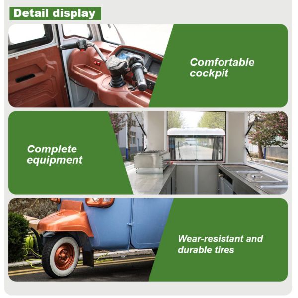 Food Processing 3 Wheel Ape Tuk Tuk Barbecue Motorcycle Cook Trailer