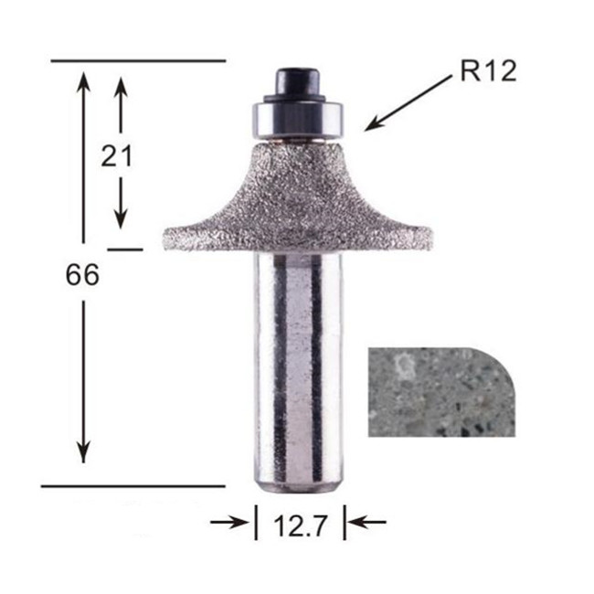 Меля бит пальца диаманта Masonry филируя на кварц 66mm