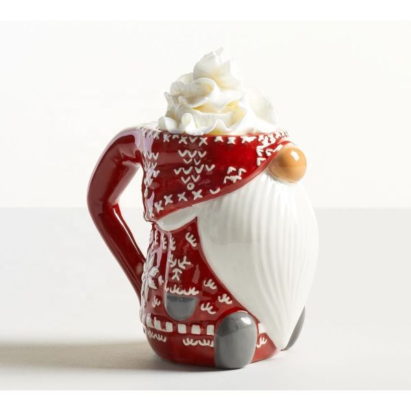 кружки молока 12oz 350ml керамические вручают крася сброс 3D для рождества праздничного