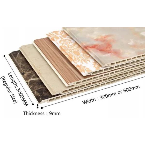 House Building Materials Interior Wall Decorative Panels 40cm 60cm PVC Wall Panel