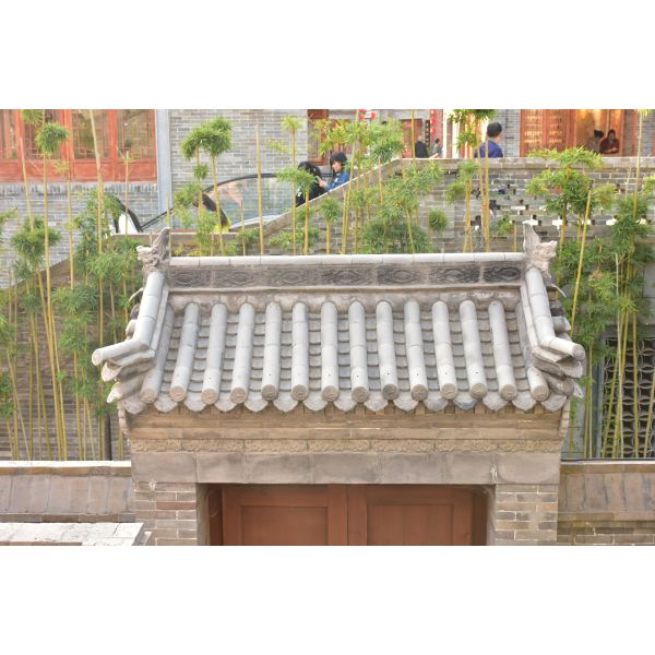 500N Ancient Chinese Traditional Clay Roof Tiles Clay Eaves Tile Wear Resisting