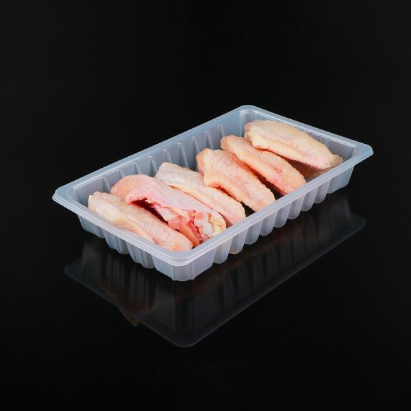 Transparent Disposable Frozen Food Packaging Trays For Chicken Meat Beef