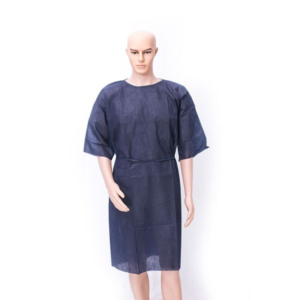 35G SMS Surgery Gown Factory Directly Supplies Adult Patient Hospital Gown PP Surgical Short Disposable Gown for Hospital