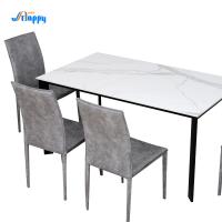 Table à manger en céramique moderne sur mesure avec cadre en fer DT-1017