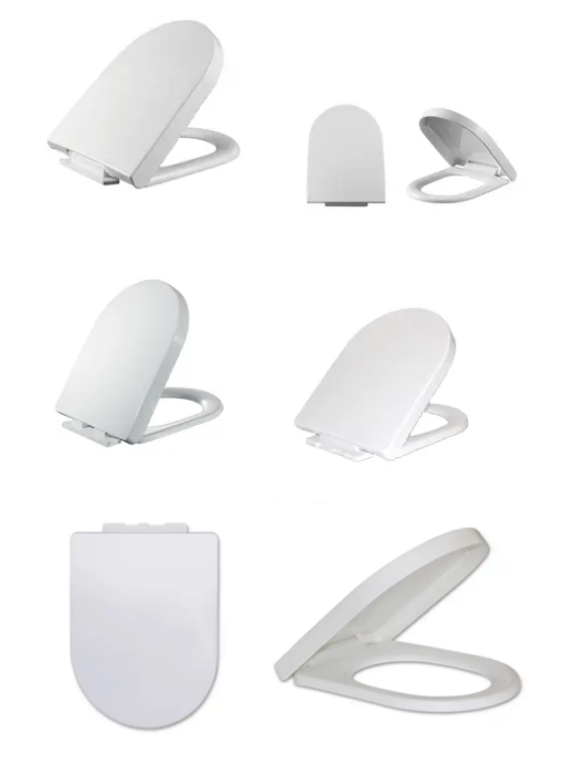 Materiales de polipropileno suave tapa del asiento del inodoro cerrado para las necesidades del baño de la familia moderna