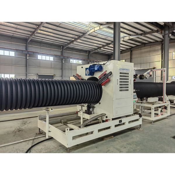 Siemens PLC Controlled Double Wall Corrugated Pipe Machine Extrusion Line For Water Supply