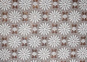 Custom DTM Polyester Floral Guipure Lace Dress Fabric For Haute Couture