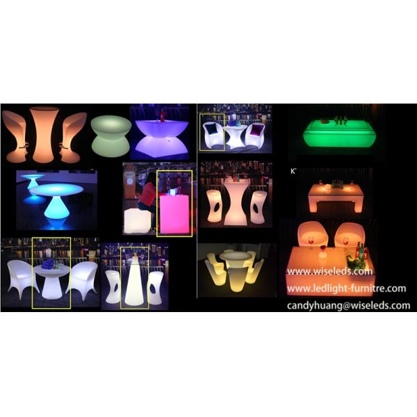 PE Swimming Pool Outdoor Furniture With LED Lighting Customized Colors