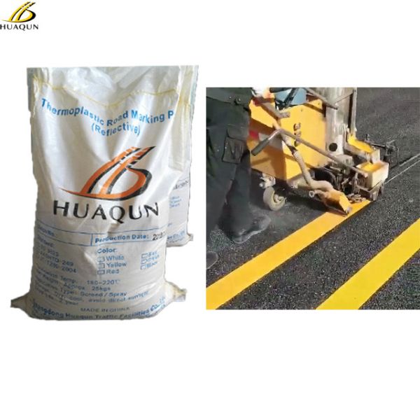 Peinture de marquage routier thermoplastique réfléchissante jaune Peintures en poudre