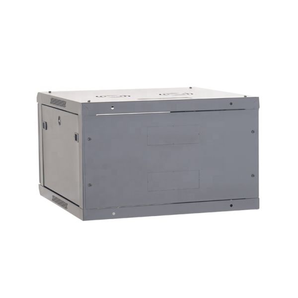 Front Glass Door Rear Steel Door Network Server Cabinet , Data Cabinet Wall Mounted