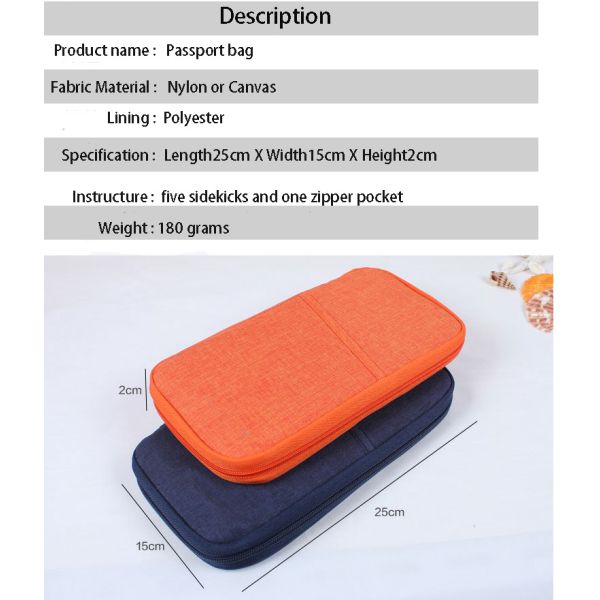 Travel abroad passport folder bag multi-function certificate bag travel card travel ticket bag protective cover bags