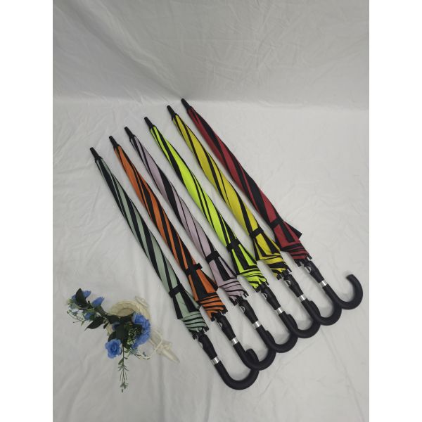 Windproof Auto Open Golf Umbrella with Custom Logo Prints and 130cm Open Diameter