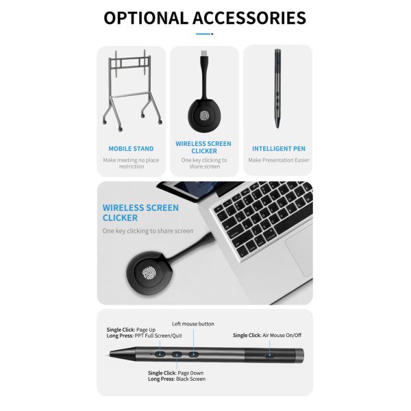 65 дюймовый 4K светодиодный смарт-экран монитор инфракрасный интерактивный доска с сенсорным панелем