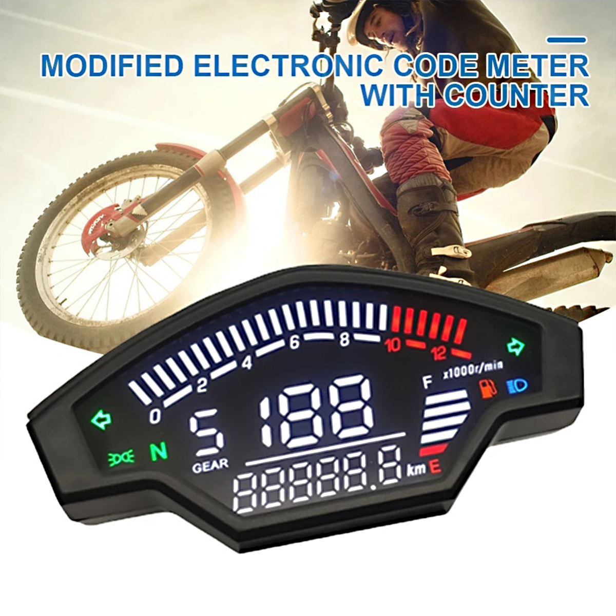 Digital Motorcycle Speedometer Electronic Odometer Tachometer for AKT 200 Vort-X 200 Italika