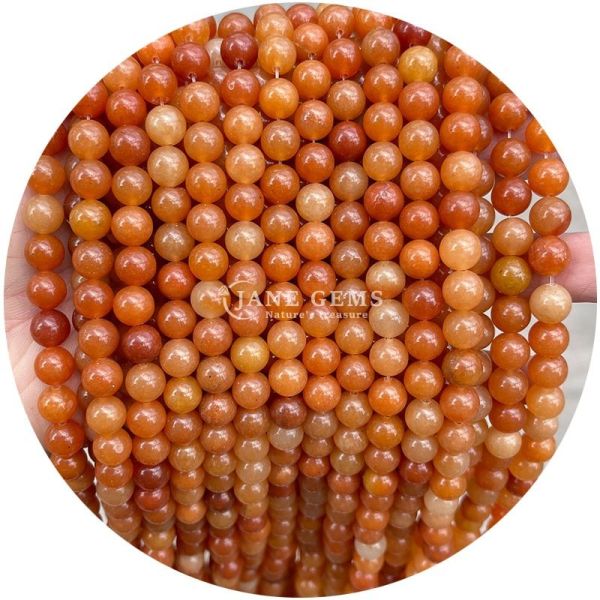 Mix Natural Gemstone Loose Beads Red Aventurine Green Jade For Crystal Crafts Making