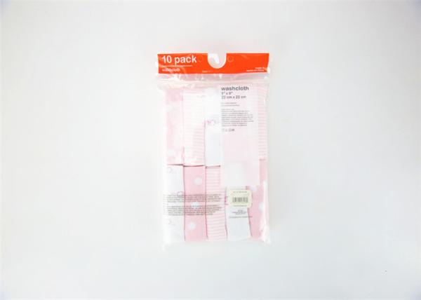 80% Cotton 20% Polyester Baby Bath Washcloths For Infants 200GSM 9 L X 9 W