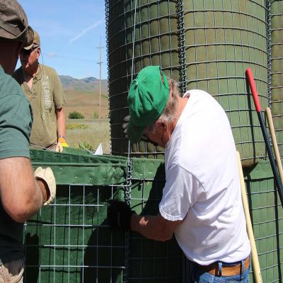 Hesco que solda 76.2*76.2 Mesh Army Barriers
