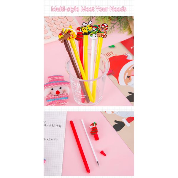 Christmas Series Neutral Pen 0.5mm Black Water based Cartoon Gift Gel Pen