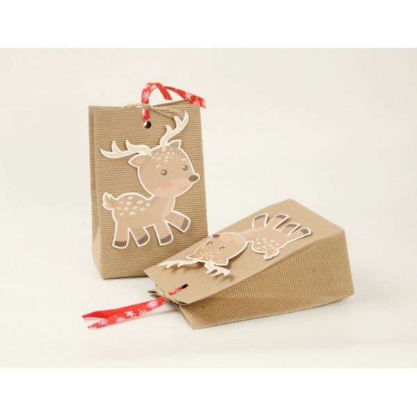 ODM OEM сумок Kraft творческой прокладки 260g Eco оленей дружелюбной бумажный Biodegradable