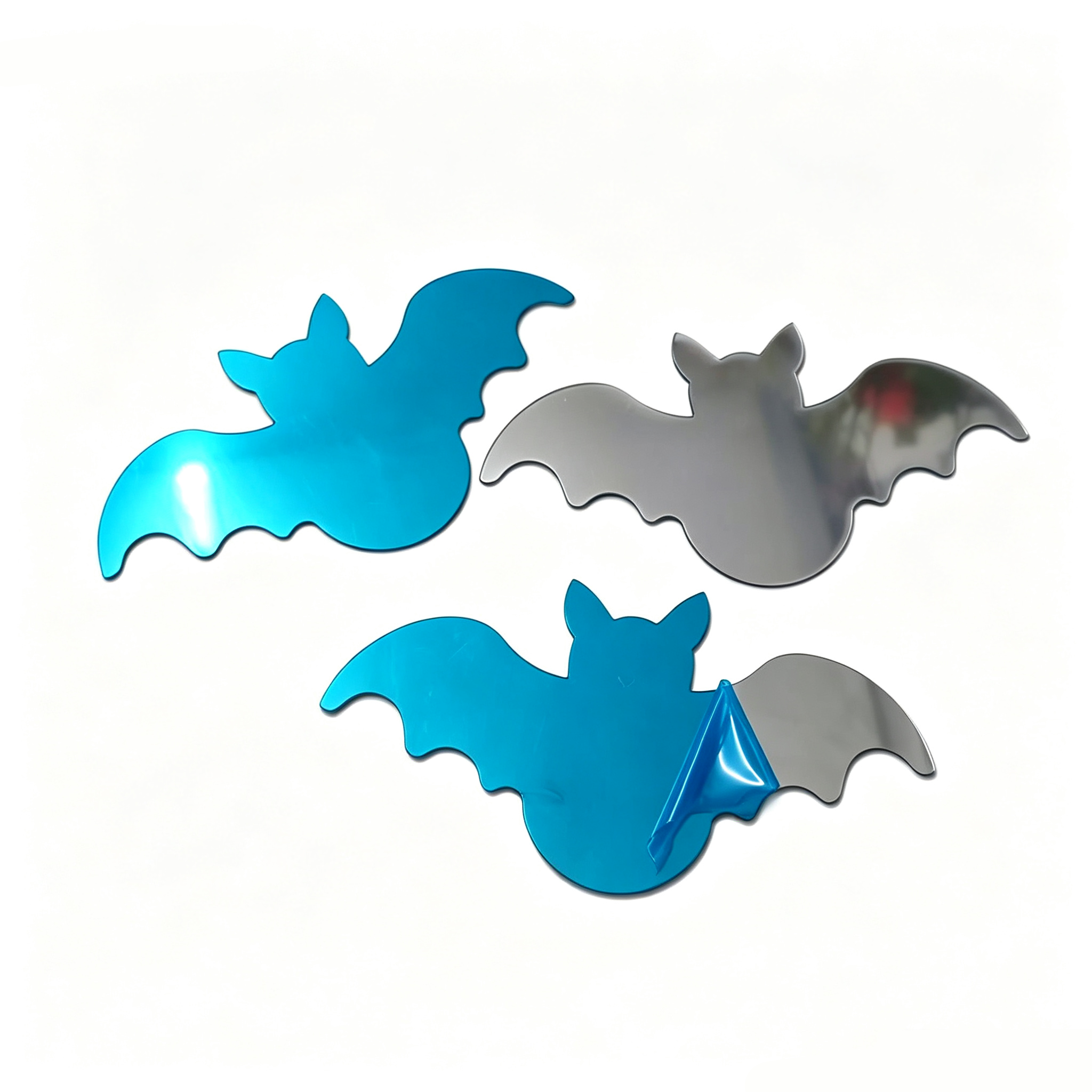 Bat Shaped Acrylic Two Way Mirror Sheet For Halloween Decor Infinity Abyss Light