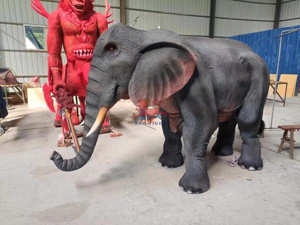 Customized Performance Realistic Adult Elephant Animal Double Costume With 110/220VAC/380V Power