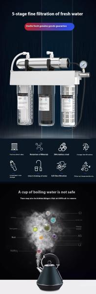 5 Stage UV Ultrafiltration Water Purifier Well Water Filter System