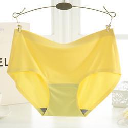 Anti-Static Seamless Underwear Female Breathable Ice Silk Mid Waist Underwear