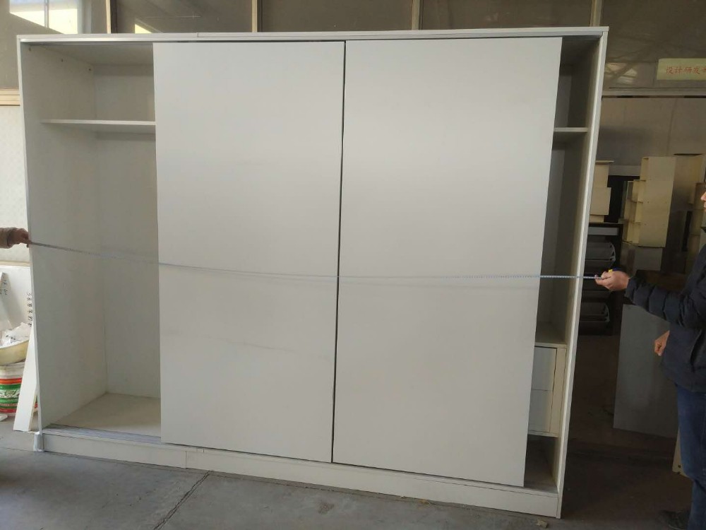 дверь кухонного шкафа 3 большой современной спальни MDF 15mm деревянная сползая шкаф с зеркалом